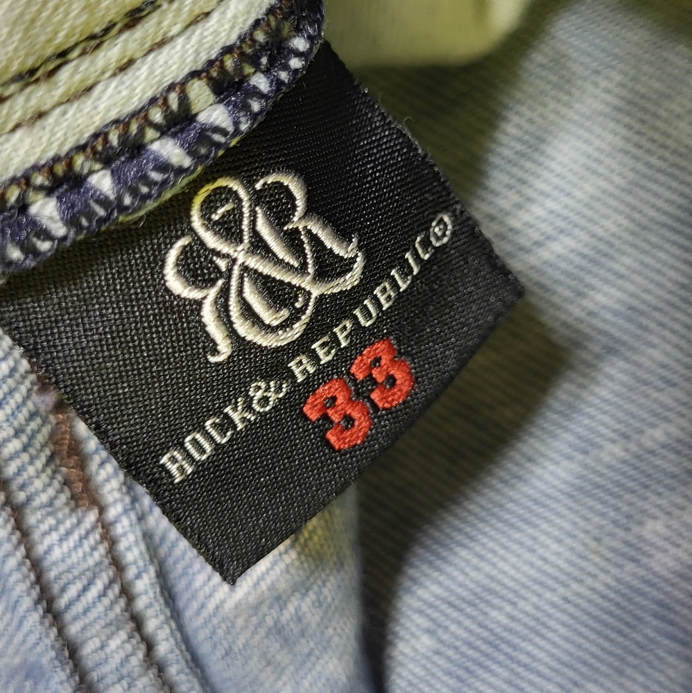 Rock & Republic Blue Denim Men's Jeans - Picture 6 of 6